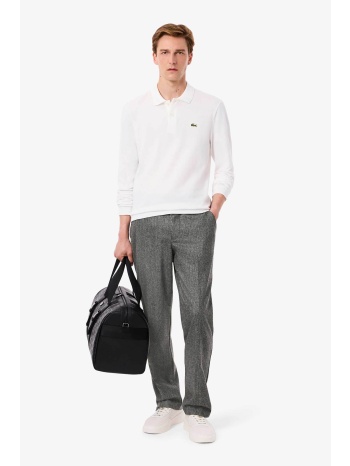 lacoste ανδρικό μάλλινο παντελόνι ψαροκόκαλο straight fit  σε προσφορά