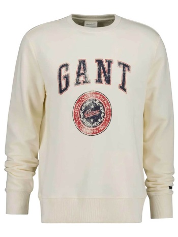 gant ανδρική μπλούζα φούτερ με graphic logo print regular σε προσφορά