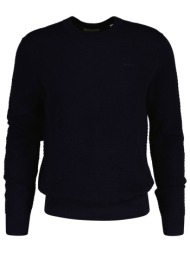 gant ανδρικό πουλόβερ textured με κεντημένο λογότυπο regular fit - 8050262 μπλε σκούρο