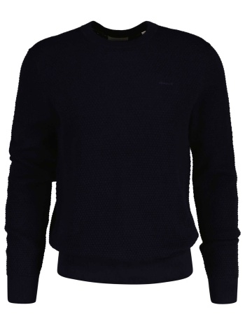 gant ανδρικό πουλόβερ textured με κεντημένο λογότυπο σε προσφορά