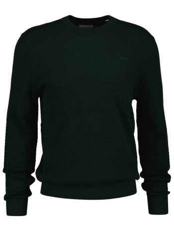 gant ανδρικό πουλόβερ textured με κεντημένο λογότυπο σε προσφορά