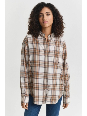 gant γυναικείο πουκάμισο flannel button down με καρό σχέδιο σε προσφορά