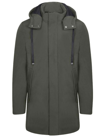 prince oliver ανδρικό μπουφάν μονόχρωμο με κουκούλα modern