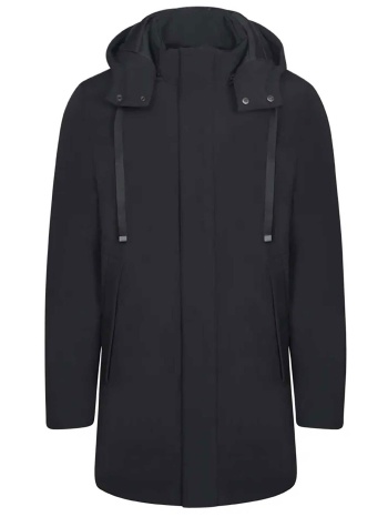 prince oliver ανδρικό μπουφάν μονόχρωμο με κουκούλα modern