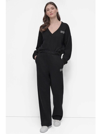 dkny γυναικείο παντελόνι φόρμας με λογότυπο - dp5p3650 μαύρο σε προσφορά