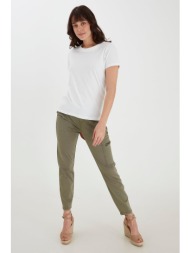 fransa γυναικείο t-shirt μονόχρωμο regular fit - 20605388 λευκό