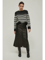 pennyblack γυναικεία midi φούστα faux δέρμα `sibilla` - 2521776023200 μαύρο