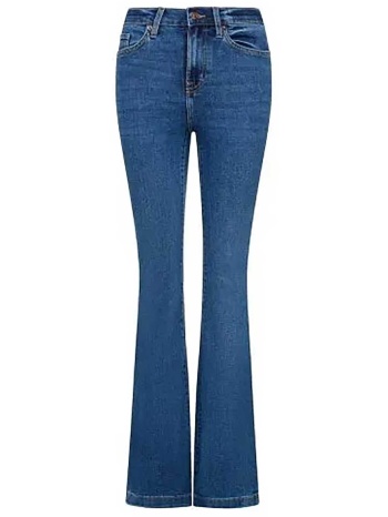 dkny γυναικείο τζιν παντελόνι καμπάνα πεντάτσεπο με logo