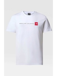 the north face ανδρικό βαμβακερό t-shirt μονόχρωμο με contrast logo print `redbox` - nf0a87nsfn41 λε