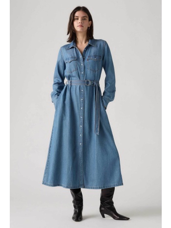 levi`s® γυναικείο midi φόρεμα denim standard fit `quincey`