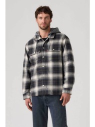 levi`s® ανδρικό overshirt flannel με καρό σχέδιο standard fit - 003az0002 γκρι