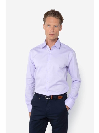 the bostonians ανδρικό πουκάμισο μονόχρωμο slim fit `dobby`