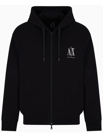 armani exchange ανδρική ζακέτα φούτερ με κουκούλα και