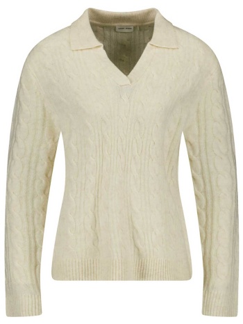gerry weber γυναικείο πουλόβερ με γιακά και cable knit
