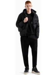 armani exchange ανδρικό παντελόνι φόρμας με ελαστική μέση - xm000373af10818 μαύρο
