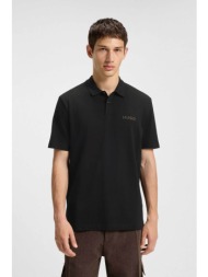 hugo boss ανδρική μπλούζα πόλο με λογότυπο - 50542830 μαύρο