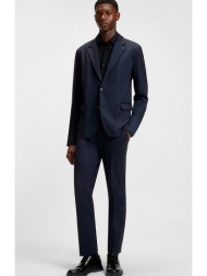 hugo boss ανδρικό παντελόνι μονόχρωμο - 50544601 μπλε σκούρο