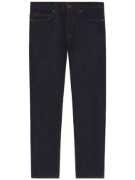 hugo boss ανδρικό τζιν παντελόνι πεντάτσεπο με logo patch `708` - 50547239 denim blue σκούρο