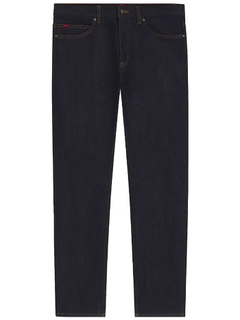 hugo boss ανδρικό τζιν παντελόνι πεντάτσεπο με logo patch σε προσφορά