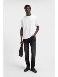 hugo boss ανδρικό τζιν παντελόνι πεντάτσεπο με logo patch `634` - 50517492 ανθρακί