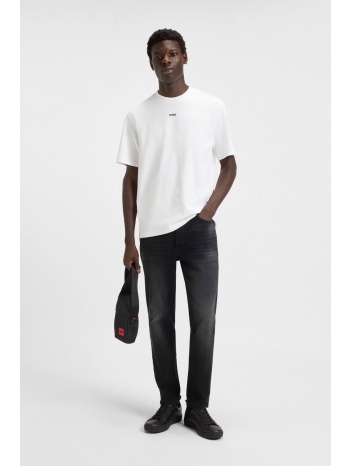 hugo boss ανδρικό τζιν παντελόνι πεντάτσεπο με logo patch σε προσφορά