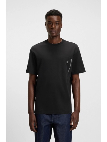 hugo boss ανδρικό t-shirt μονόχρωμο με τσέπη regular fit  σε προσφορά