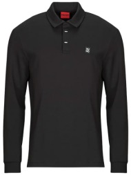 hugo boss ανδρική μπλούζα πόλο με logo patch - 50542578 μαύρο