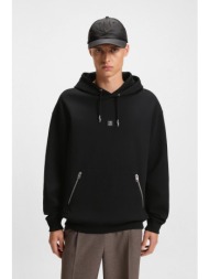 hugo boss ανδρική μπλούζα φούτερ μονόχρωμη regular fit - 50542583 μαύρο