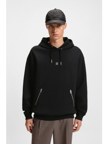 hugo boss ανδρική μπλούζα φούτερ μονόχρωμη regular fit  σε προσφορά