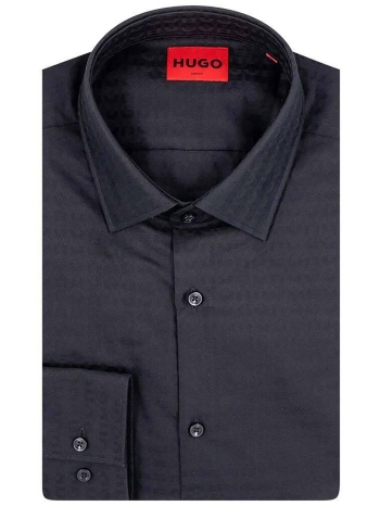 hugo boss ανδρικό πουκάμισο μονόχρωμο - 50544934 μαύρο
