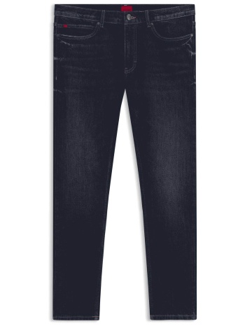 hugo boss ανδρικό τζιν παντελόνι πεντάτσεπο με logo patch σε προσφορά
