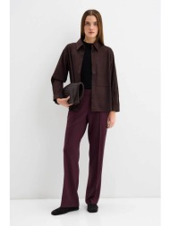 gerry weber γυναικείο παντελόνι με τσάκιση loose fit - 922014-62002 μπορντό