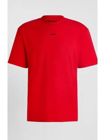 hugo boss ανδρικό t-shirt μονόχρωμο βαμβακερό με ανάγλυφο