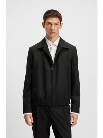 hugo boss ανδρικό jacket μονόχρωμο slim fit - 50544903 μαύρο σε προσφορά