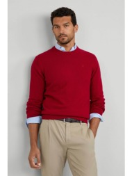 hackett ανδρικό μάλλινο πουλόβερ μονόχρωμο - hm7000075 κόκκινο