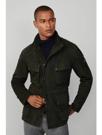 hackett ανδρικό suede μπουφάν με τσέπες και ψηλό λαιμό  σε προσφορά