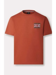 hackett ανδρικό t-shirt με λογότυπο classic fit - hm5000021 πορτοκαλί