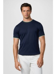 hackett ανδρικό t-shirt με λογότυπο classic fit - hm5000036 μπλε σκούρο