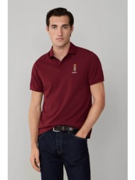 hackett ανδρική μπλούζα πόλο με λογότυπο - hm5600028 μπορντό