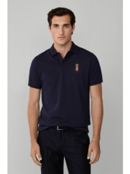 hackett ανδρική μπλούζα πόλο με λογότυπο - hm5600028 μπλε σκούρο