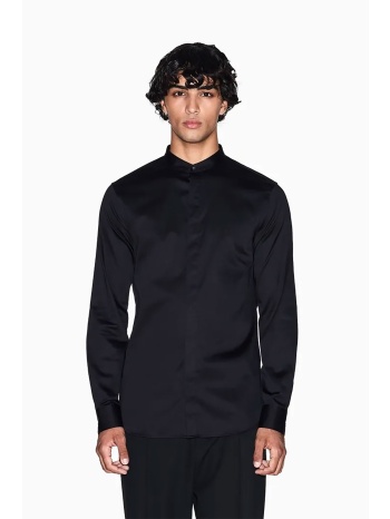 armani exchange ανδρικό πουκάμισο με μάο γιακά 
