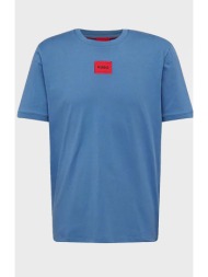 hugo boss ανδρικό t-shirt με contrast logo patch regular fit `diragolino` - 50447978 μπλε