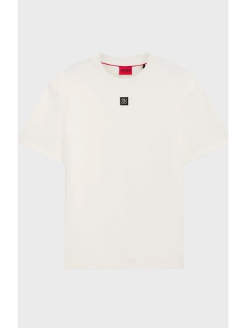 hugo boss ανδρικό βαμβακερό t-shirt μονόχρωμο με ανάγλυφο