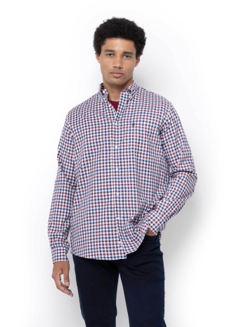 the bostonians ανδρικό πουκάμισο twill button down με καρό σε προσφορά