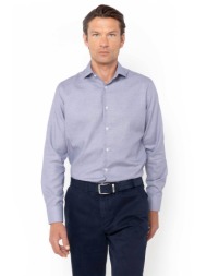 the bostonians ανδρικό πουκάμισο με μικροσχέδιο custom fit `dobby` - anp2434 μπλε