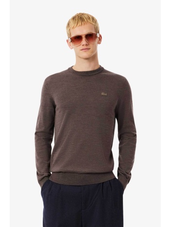 lacoste ανδρική μάλλινη μπλούζα με κεντημένο λογότυπο σε προσφορά