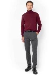 the bostonians ανδρικό chino παντελόνι regular fit `dobby` - cn1626t809 ανθρακί