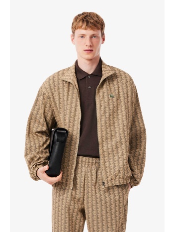 lacoste ανδρικό jacket αδιάβροχο με all-over monogram print σε προσφορά