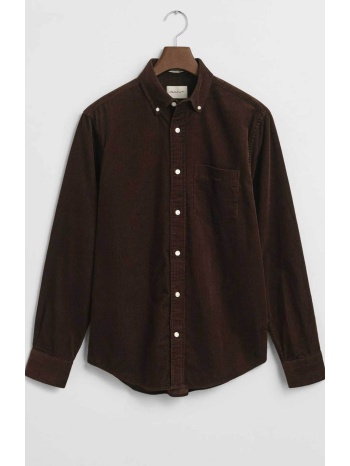 gant ανδρικό κοτλέ πουκάμισο button down με τσέπη και σε προσφορά