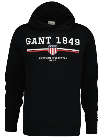 gant ανδρική μπλούζα φούτερ με κουκούλα και graphic logo σε προσφορά